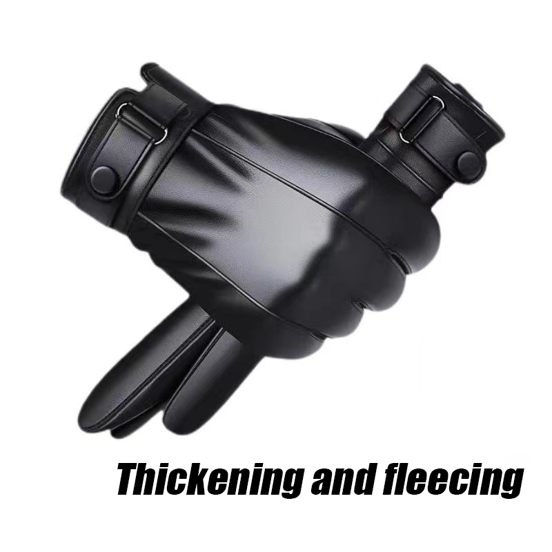 Leather Work Winter Gloves - 가을과 겨울 검은 장갑 오토바이 타기에