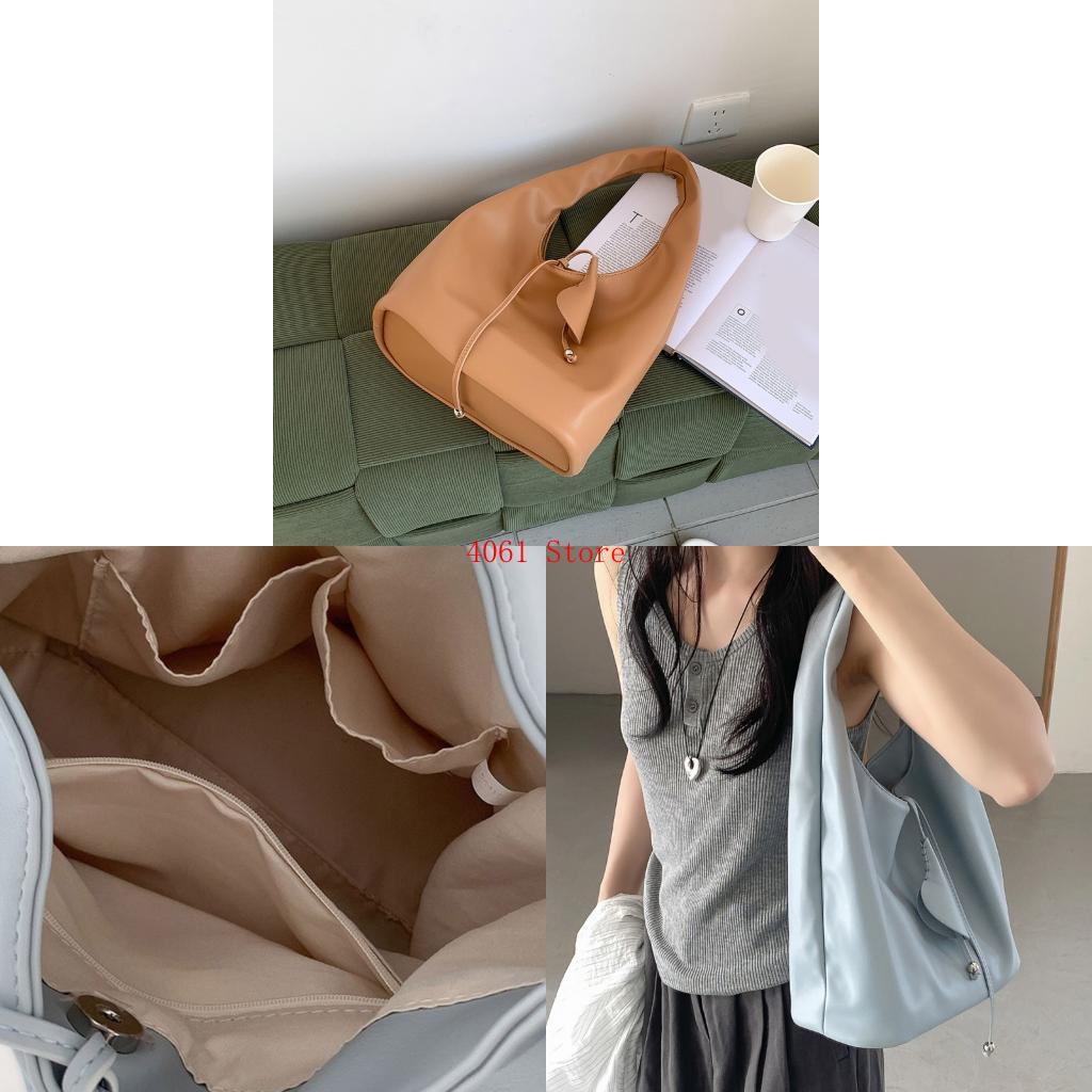 Leather Work Duffle Bag - 편안한 어깨 끈이있는 실용적인 PU 핸드백