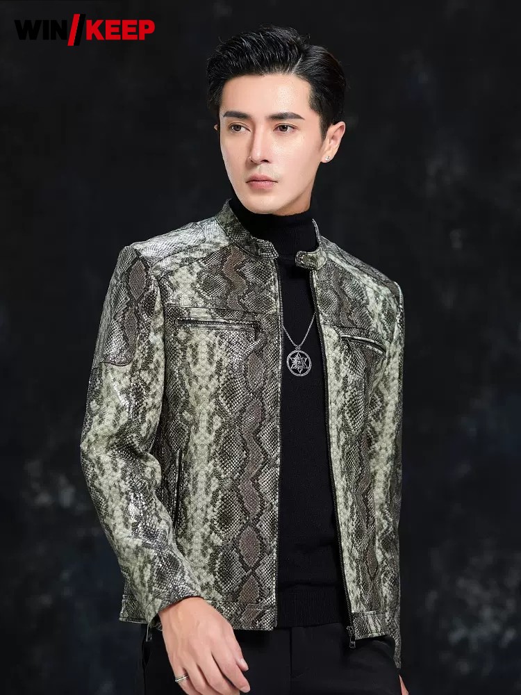 Leatherwork Patterns Free - 봄 남성용 뱀피 무늬 양가죽 정품