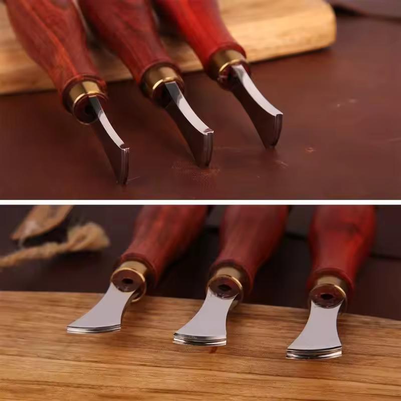 Leatherwork Edge Creaser - 4개입 가죽 엣지 크리저 도구, 가죽