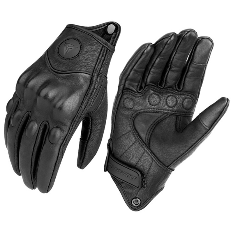 Leather Work Winter Gloves - 오토바이 장갑 남자 여자 모토 가죽