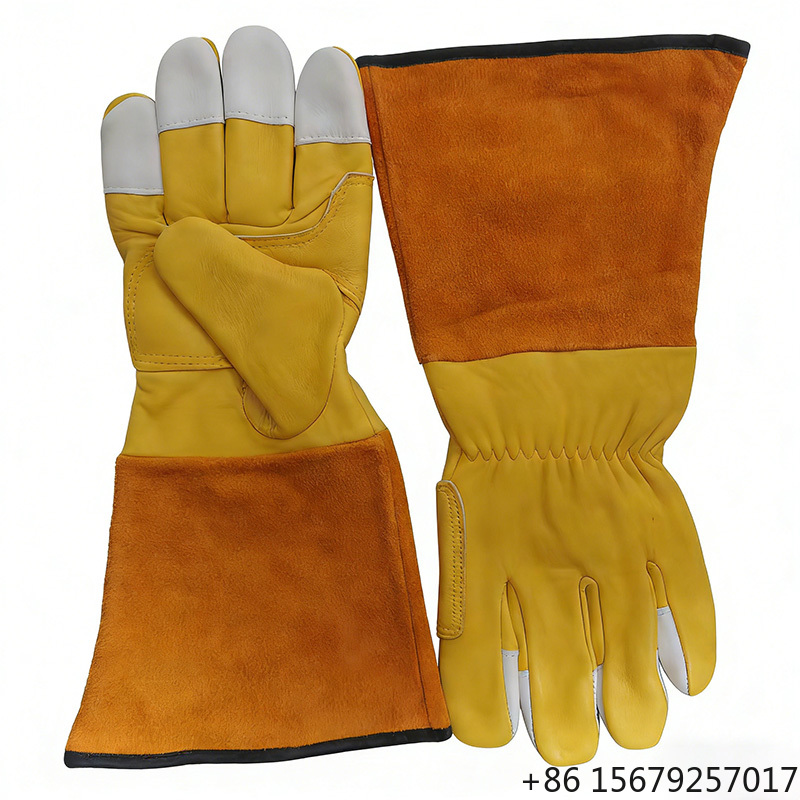 Leather Work Winter Gloves - 맞춤형 로고 고품질 겨울용 가죽 용접