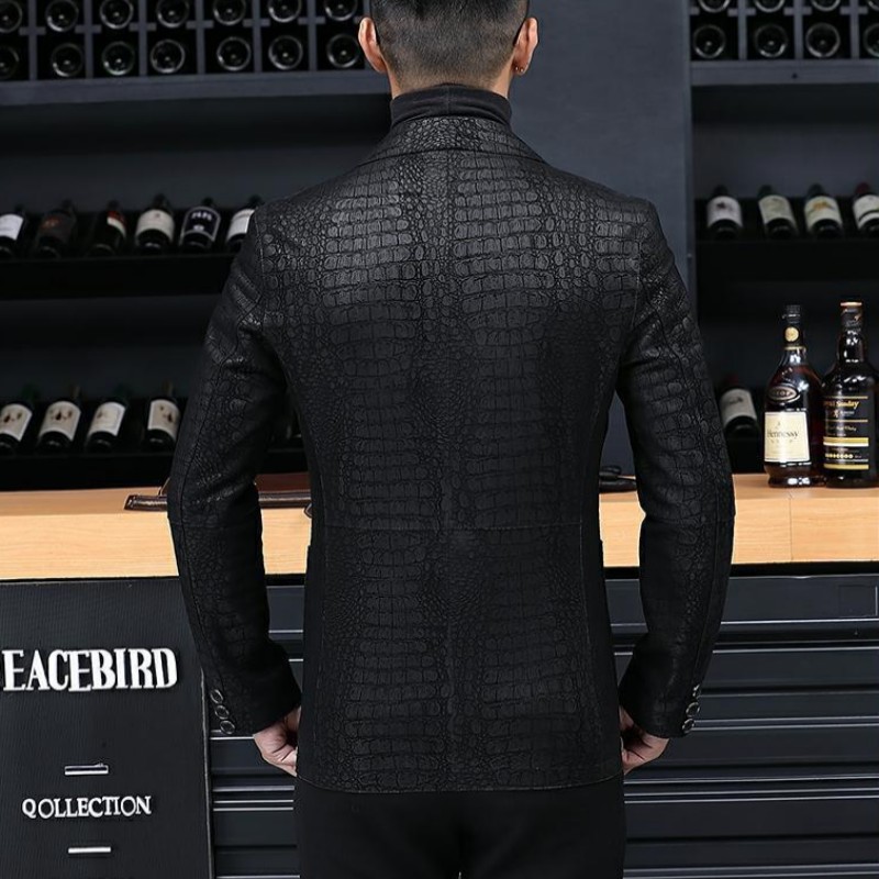 남성 비즈니스 양가죽 정품 가죽 블레이저 재킷, 슬림핏 - Leatherwork Patterns Free 리뷰 및 가격