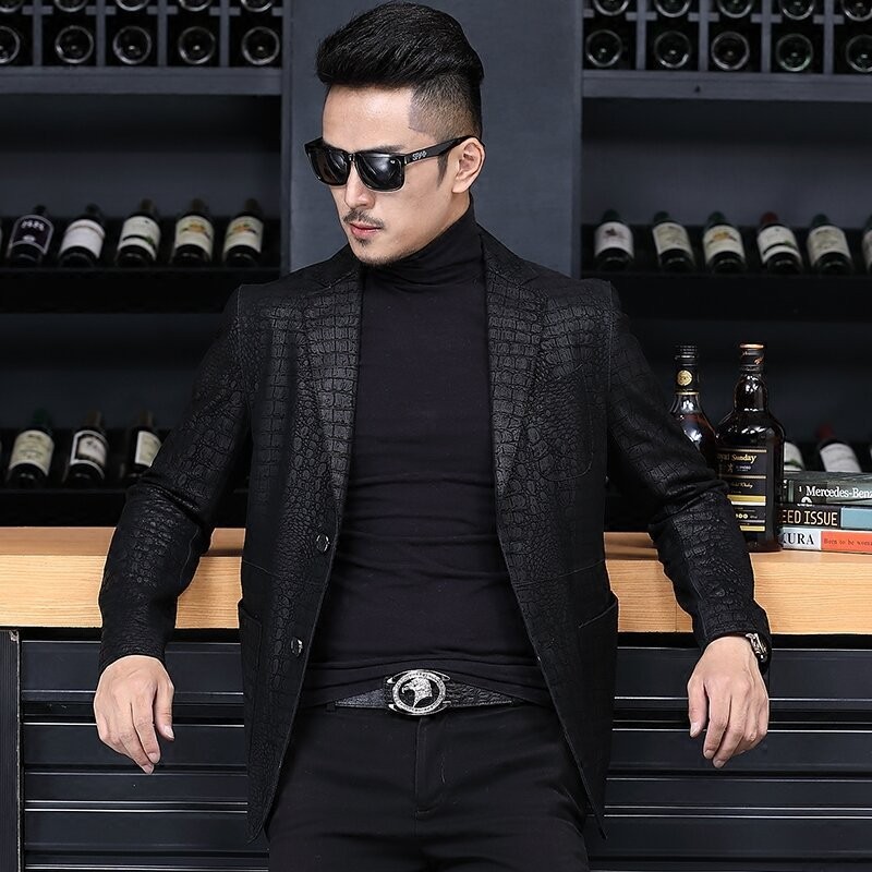 남성 비즈니스 양가죽 정품 가죽 블레이저 재킷, 슬림핏 - Leatherwork Patterns Free 리뷰 및 가격