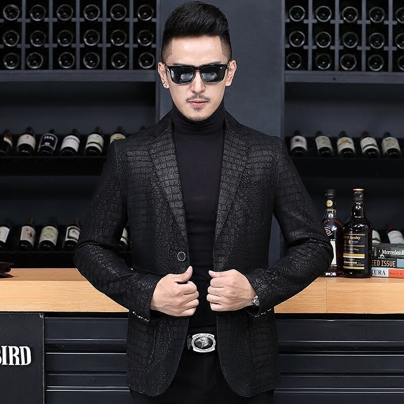 남성 비즈니스 양가죽 정품 가죽 블레이저 재킷, 슬림핏 - Leatherwork Patterns Free 리뷰 및 가격