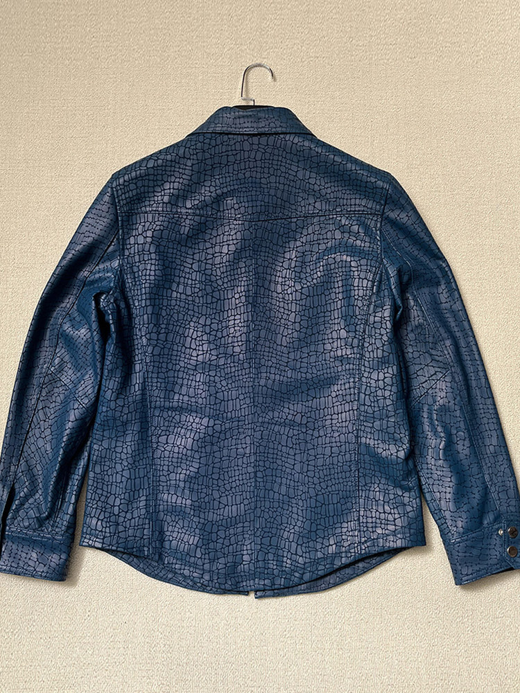 남성용 봄 크로커다일 패턴 리얼 양가죽 정품 가죽 자켓 - Leatherwork Patterns Free 리뷰 및 가격