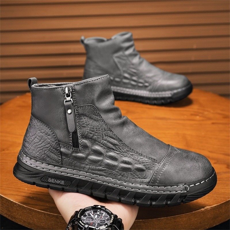 남성용 하이탑 부츠, 악어 무늬 패션, 캐주얼한 가죽  - Leatherwork Patterns Free 리뷰 및 가격
