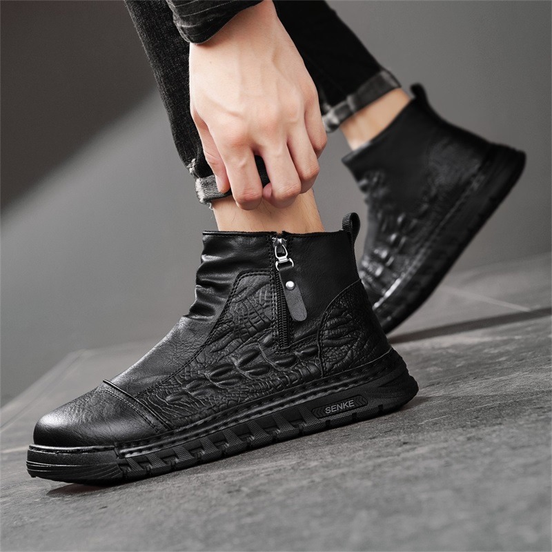 남성용 하이탑 부츠, 악어 무늬 패션, 캐주얼한 가죽  - Leatherwork Patterns Free 리뷰 및 가격